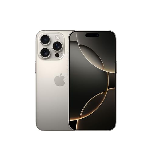 Apple iPhone 16 Pro 512 GB: 5G Handy mit Kamerasteuerung, 4K 120 fps Dolby Vision und einem großen Sprung bei der Batterielaufzeit. Funktioniert mit AirPods, Titan Natur von Apple