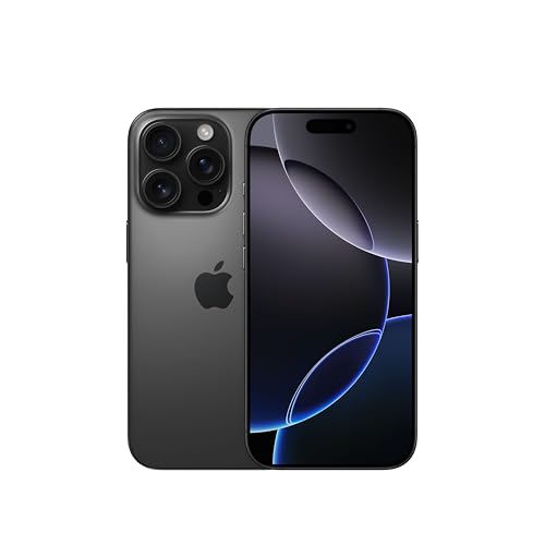Apple iPhone 16 Pro 512 GB: 5G Handy mit Kamerasteuerung, 4K 120 fps Dolby Vision und einem großen Sprung bei der Batterielaufzeit. Funktioniert mit AirPods, Titan Schwarz von Apple