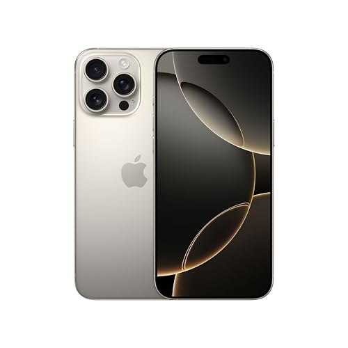 Apple iPhone 16 Pro Max 256 GB: 5G Handy mit Kamerasteuerung, 4K 120 Dolby Vision und einem großen Sprung bei der Batterielaufzeit. Funktioniert mit AirPods, Titan Natur von Apple
