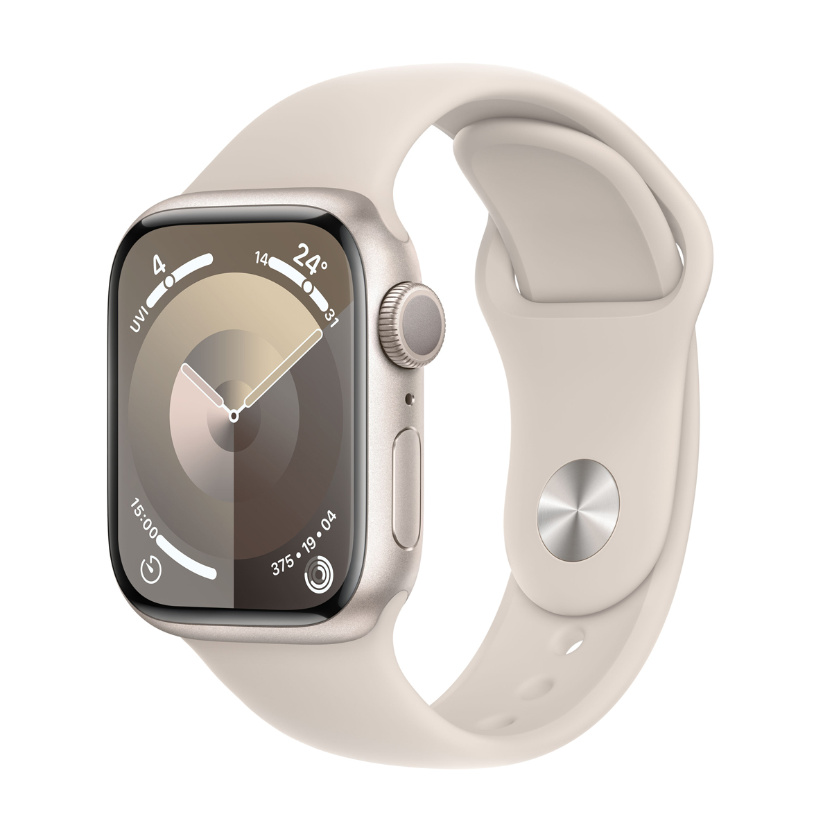 AppleWatch S9 Aluminium 41mm Polarstern MR8U3QF/A Sportarmband Polarstern M/L von Apple