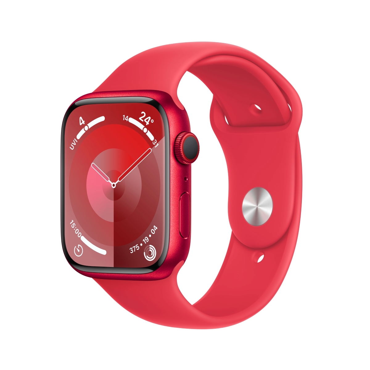 AppleWatch S9 Aluminium Cellular 45mm Rot MRYE3QF/A (Sportarmband rot) S/M von Apple