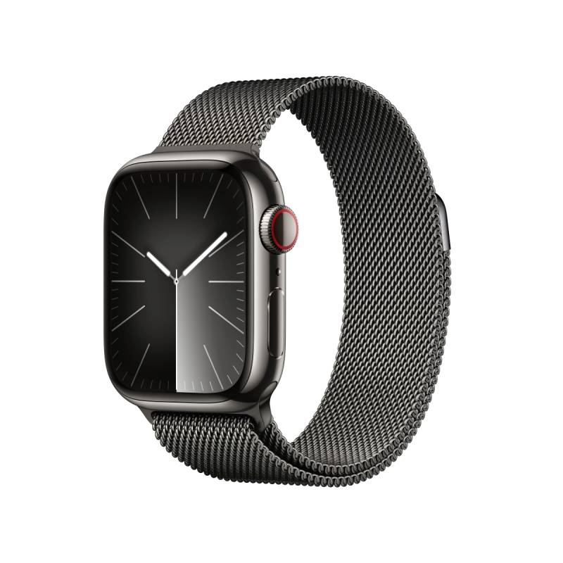 AppleWatch S9 Edelstahl Cellular 41mm Graphit MRJA3QF/A B-Ware Milanaise Graphit von Apple