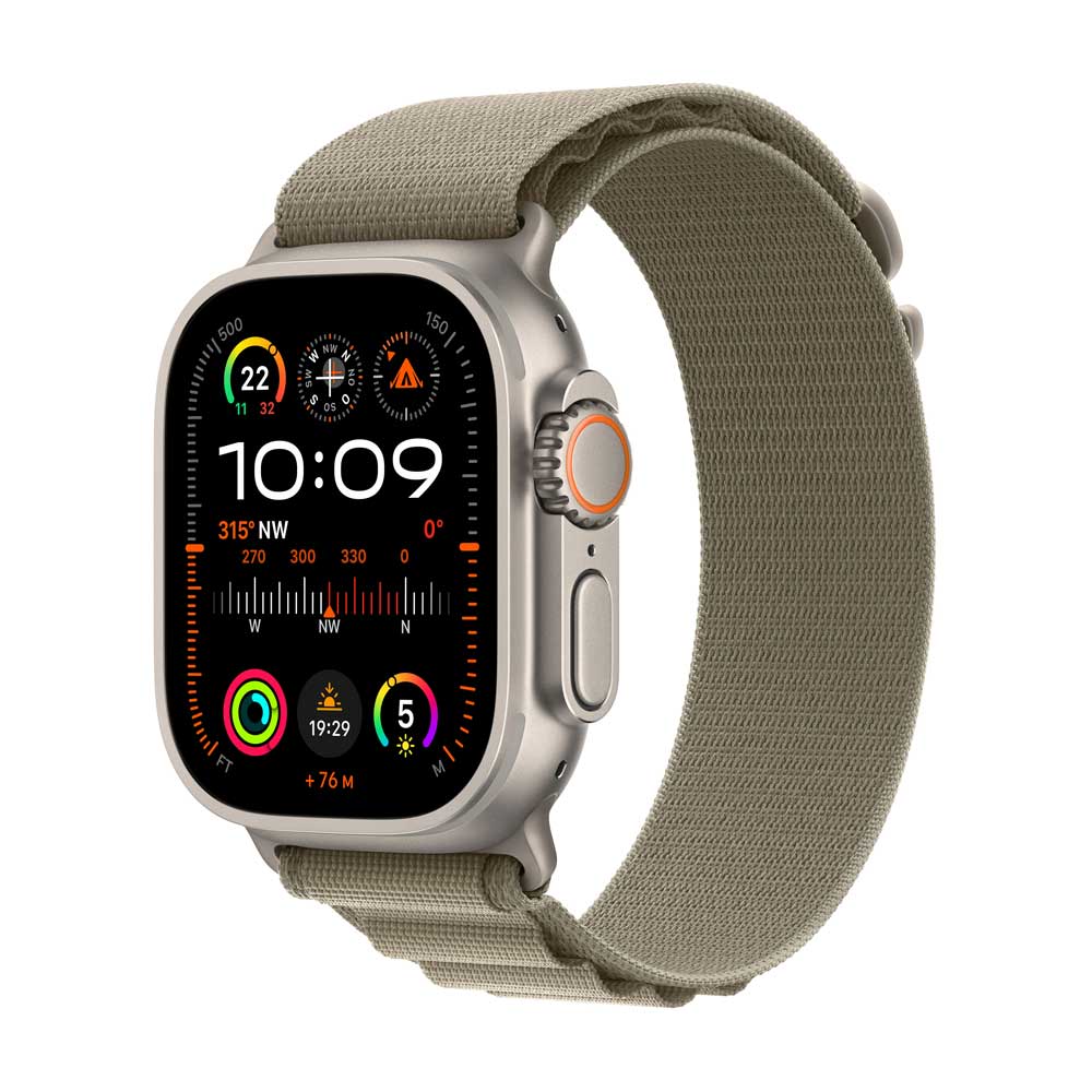 AppleWatch Ultra 2 Titanium Cellular 49mm (Alpine Loop oliv) Small (MREX3FD/A) von Apple