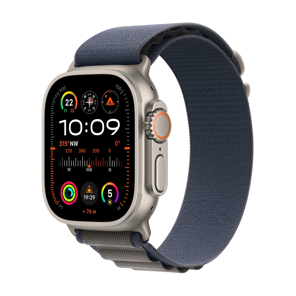 AppleWatch Ultra 2 Titanium Cellular 49mm MREK3FD/A (Alpine Loop blau) Small von Apple