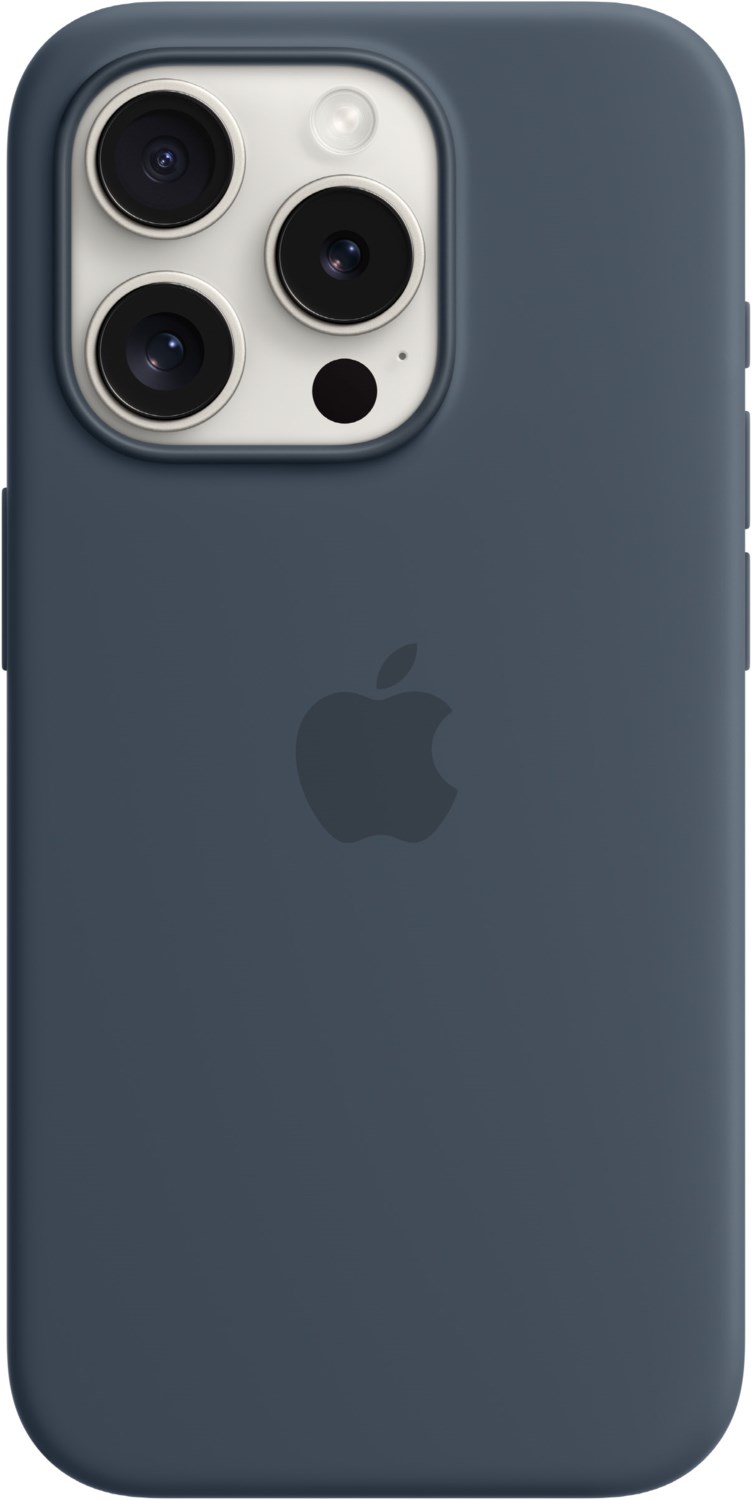 Silikon Case mit MagSafe für iPhone 15 Pro sturmblau Silikon Case mit MagSafe für iPhone 15 Pro sturmblau von Apple