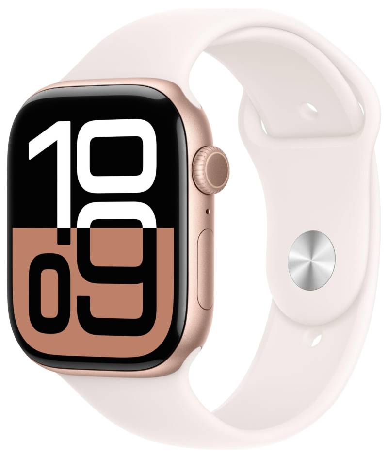 Watch 10 GPS Alu 46mm Sportarmband Blassrosa M/L MWWU3 von Apple