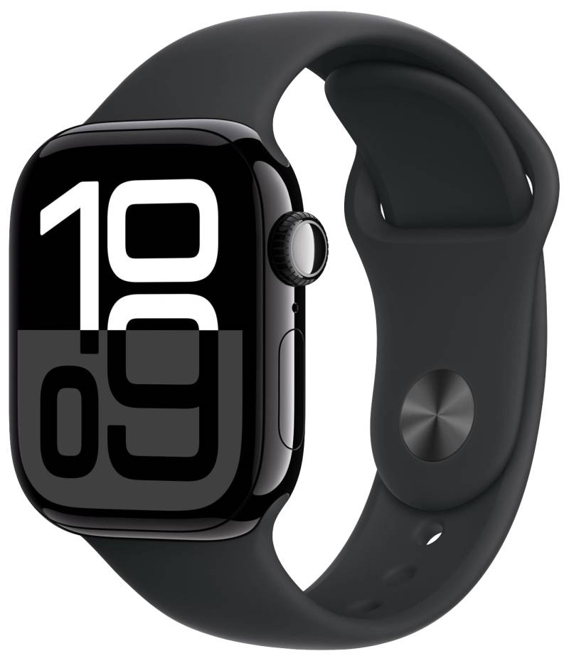 Watch 10 GPS Diamantschwarz Alu 42 SB Schwarz S/M MWWE3 von Apple