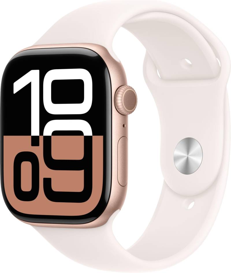 Watch 10 LTE Alu 46mm Sportarmband Blassrosa M/L MWY73 von Apple