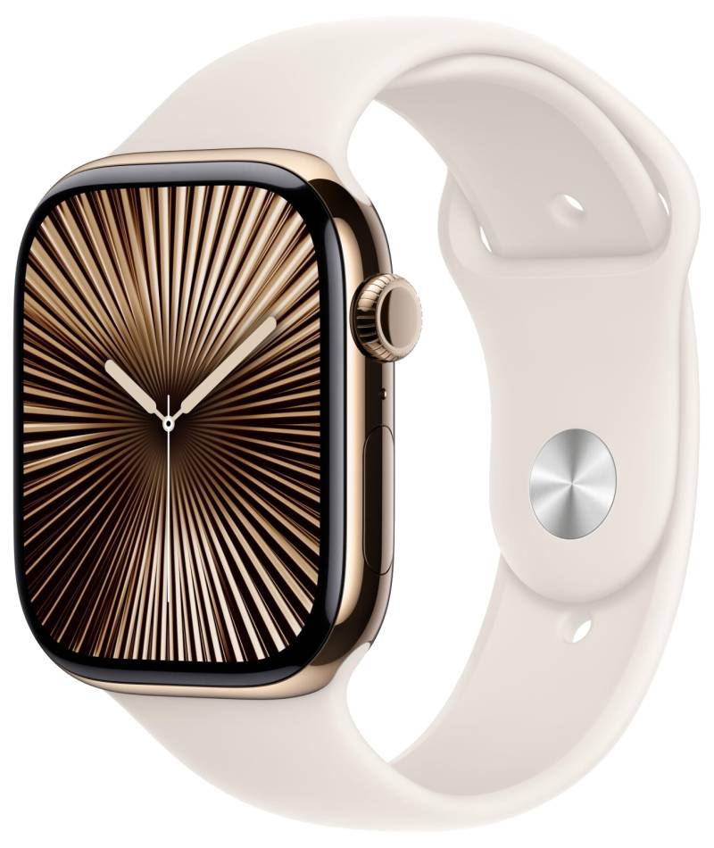 Watch 10 LTE Gold Titan 46mm Sportarmband Polarstern M/L MWYY3 von Apple