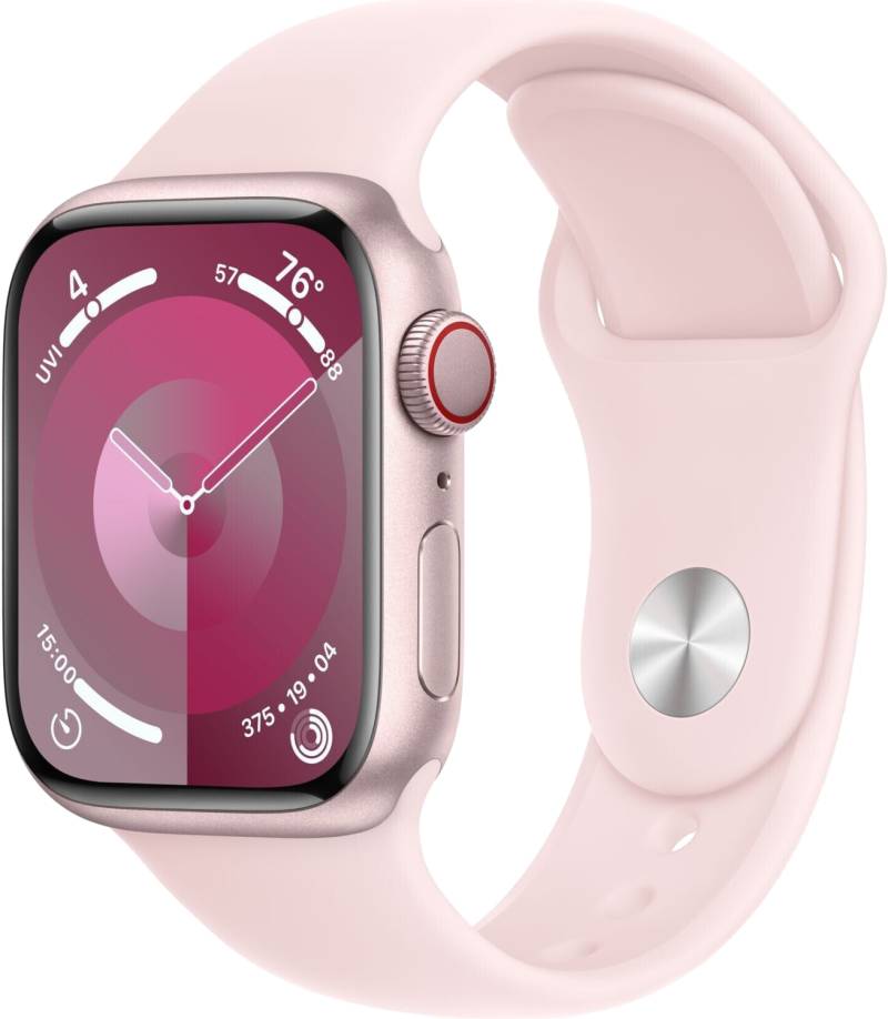 Watch 9 LTE Rosa Alu 41mm Sportarmband Pink S/M MRHY3 Differenzbesteuert von Apple