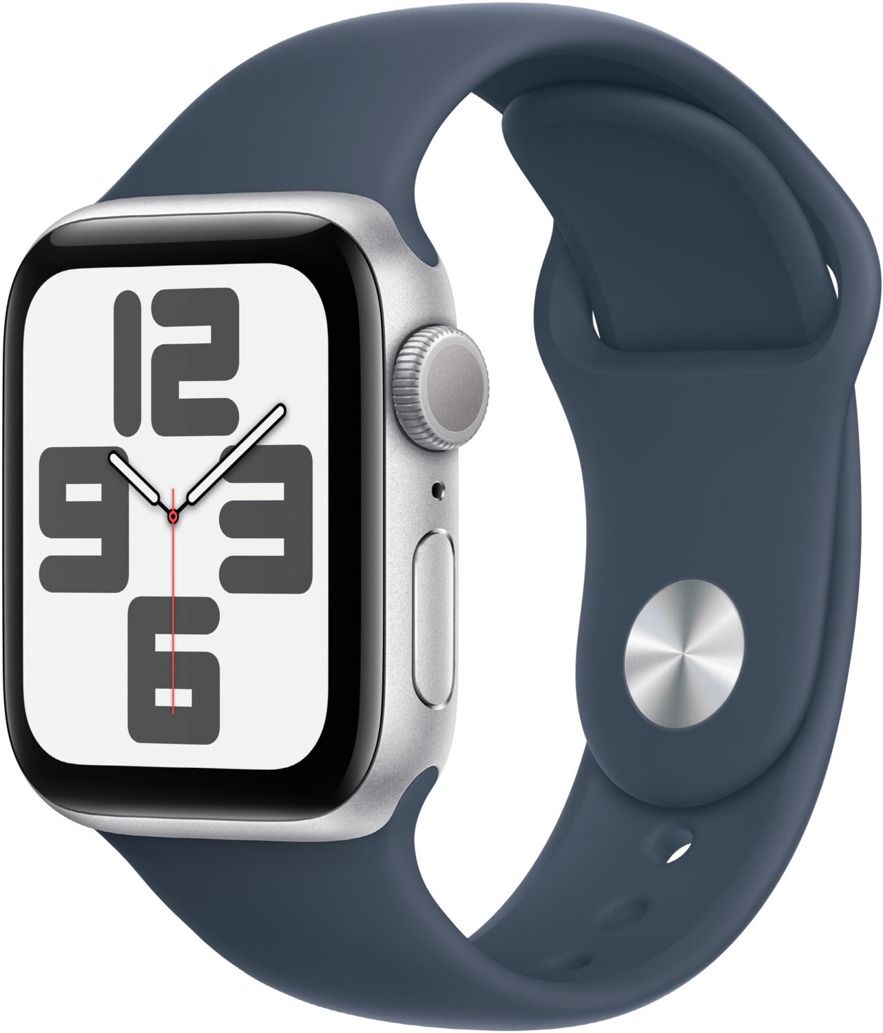 Watch SE (40mm) GPS Smartwatch 2. Gen, Alu mit Sportarmband S/M silber/sturmblau von Apple