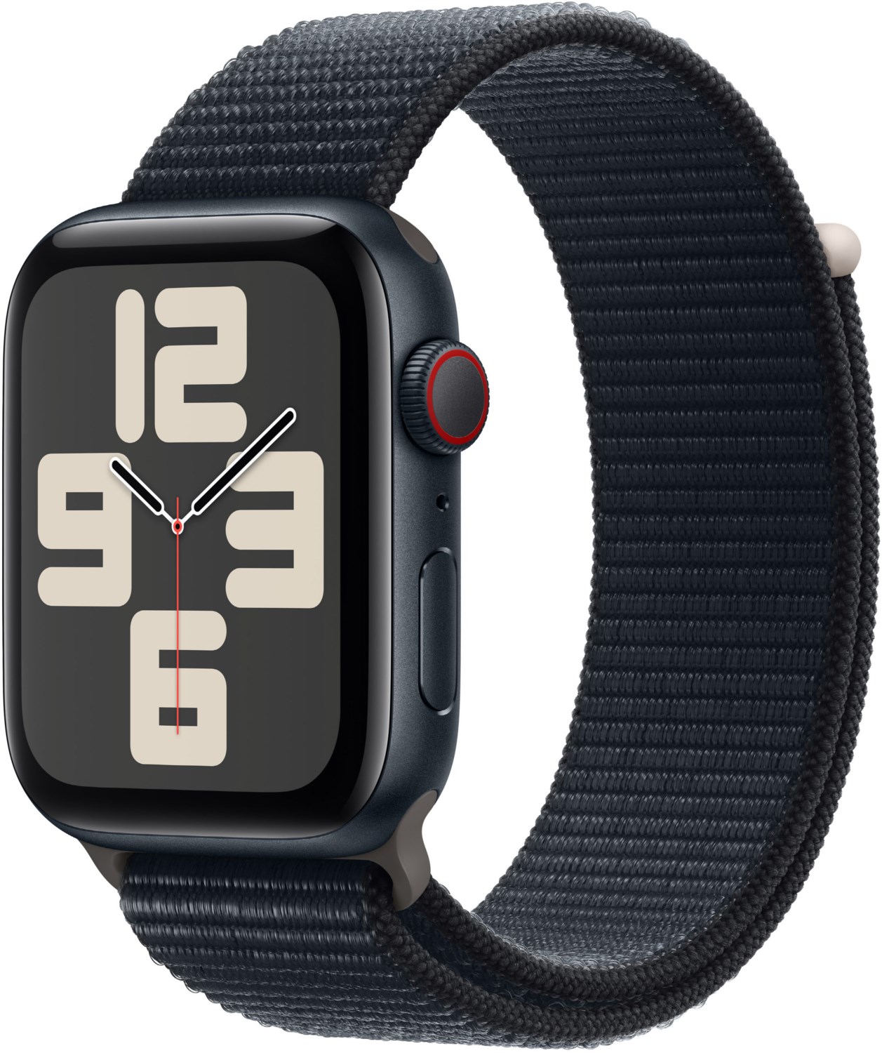 Watch SE (44mm) GPS+4G Smartwatch 2. Generation, Alu mit Sport Loop mitternacht/mitternacht von Apple
