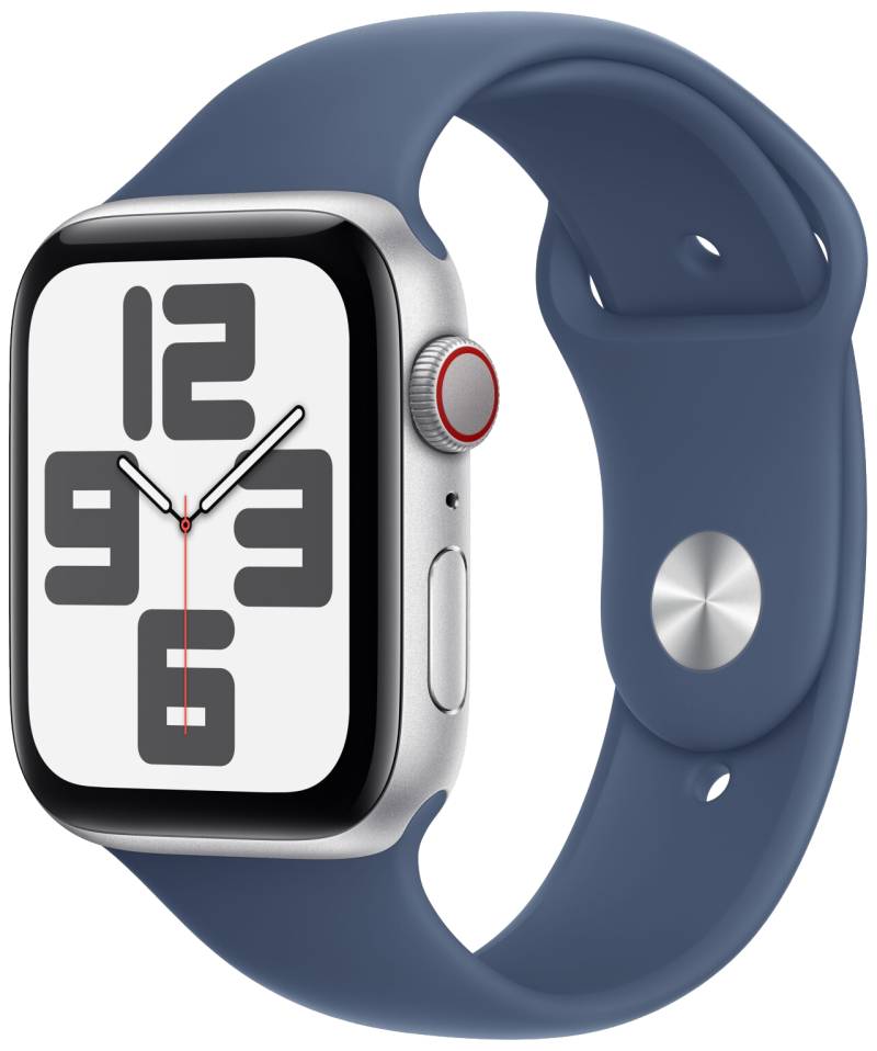 Watch SE LTE silber Alu 44 Sportarmband Sturmblau M/L MXGQ3 von Apple