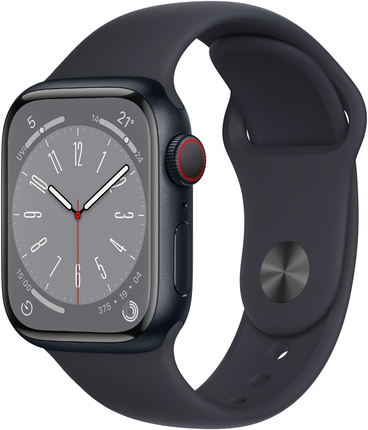 Watch Series 8 (41mm) GPS+4G Aluminium mit Sportarmband mitternacht/mitternacht von Apple
