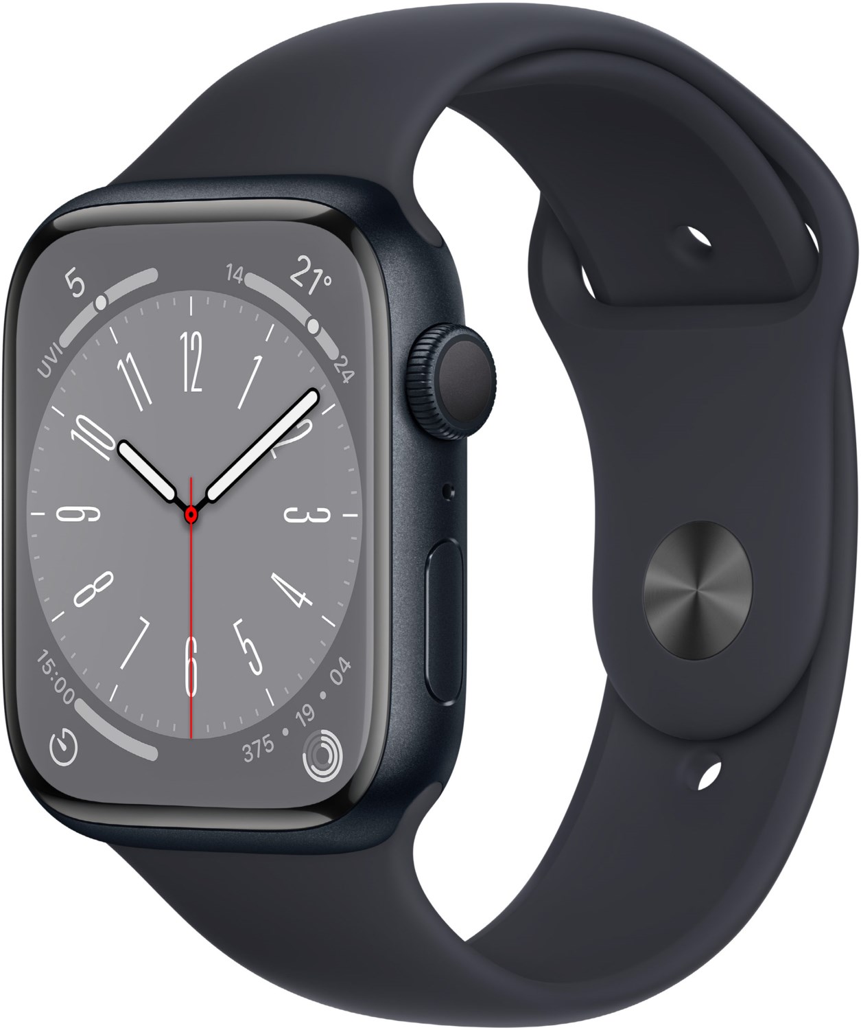 Watch Series 8 (45mm) GPS Aluminium mit Sportarmband mitternacht/mitternacht von Apple