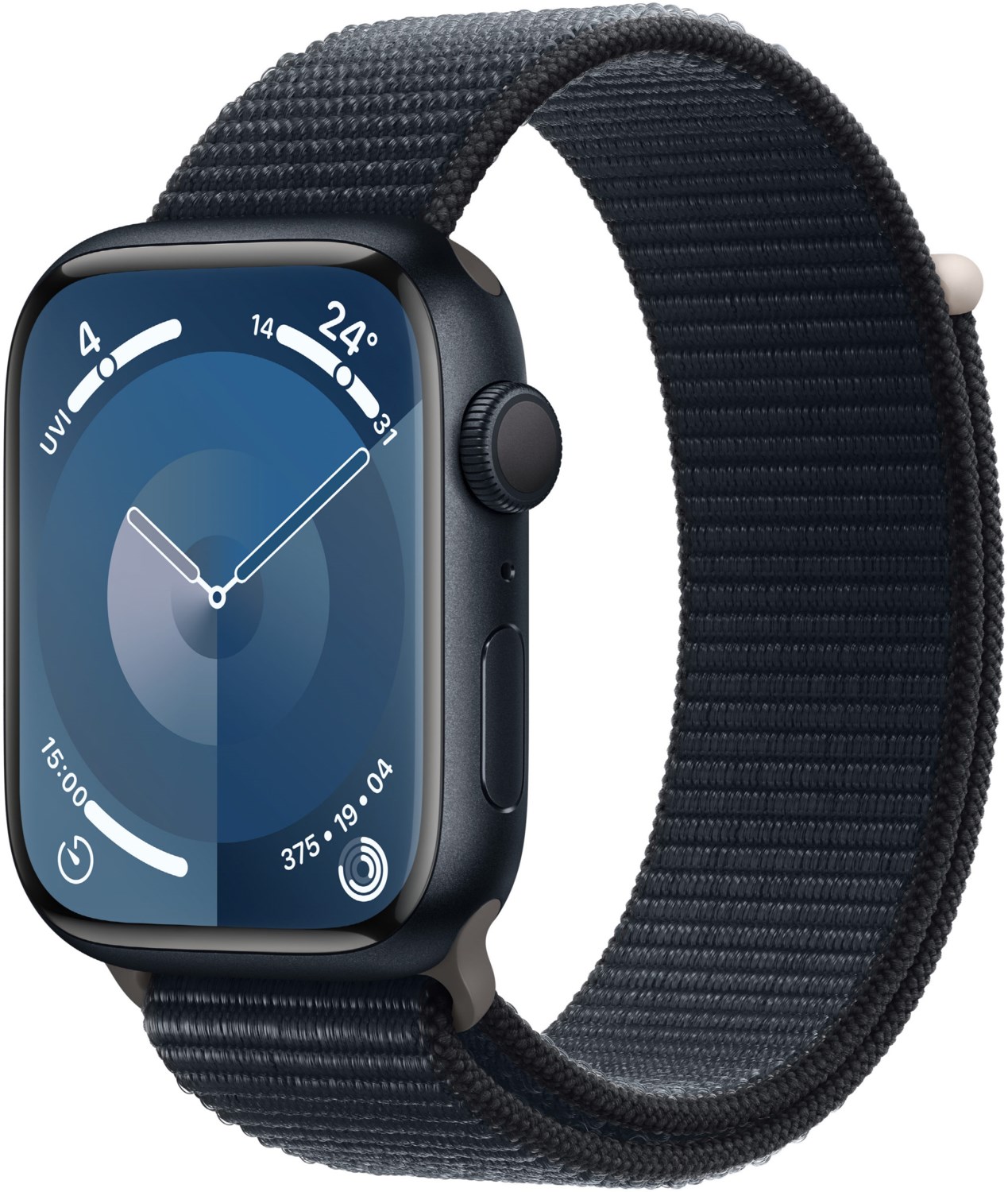 Watch Series 9 (45mm) GPS Smartwatch Aluminium mit Sport Loop mitternacht/mitternacht von Apple