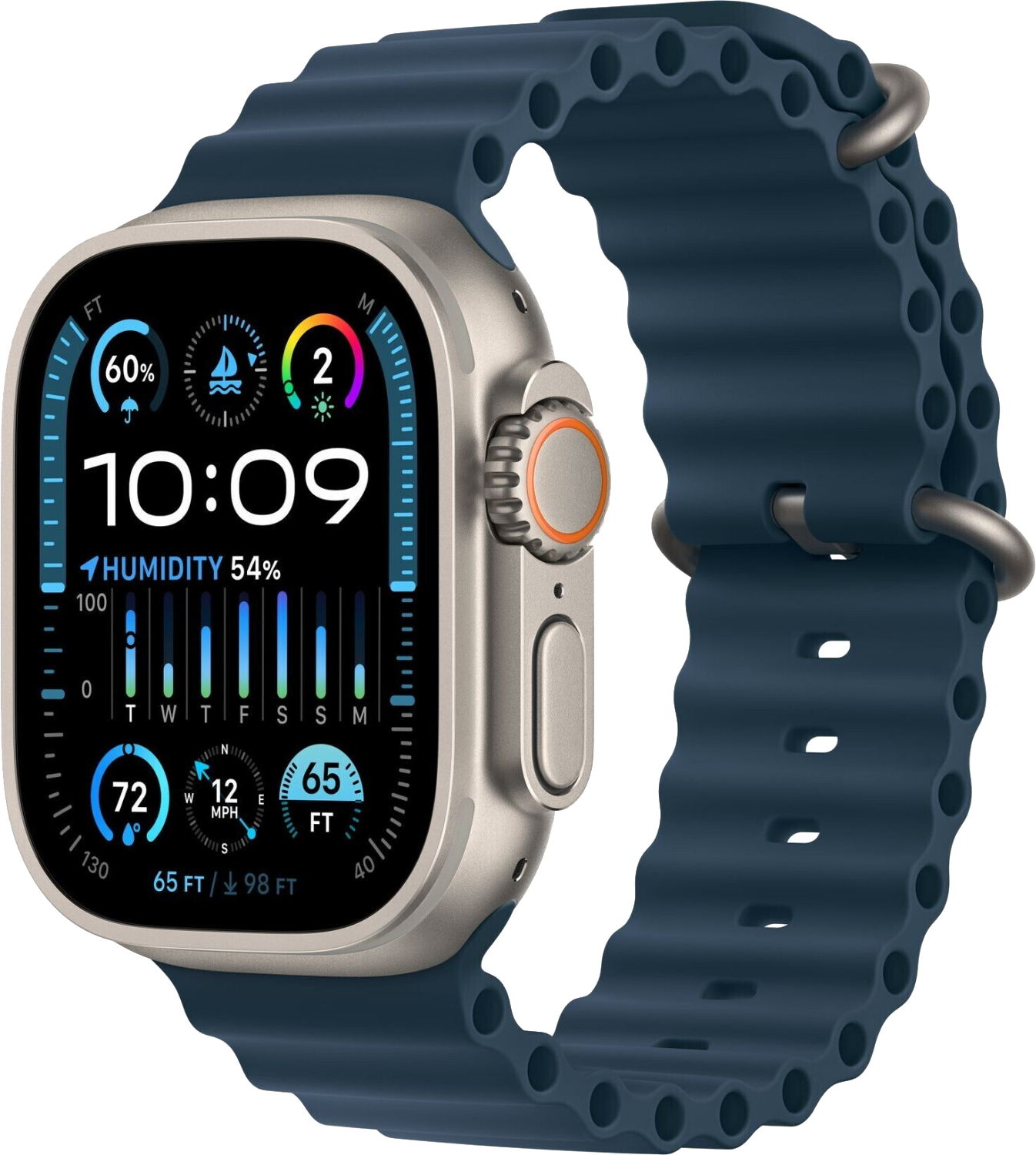 Watch Ultra 2 LTE Silber Titan 49 Ocean Armband Blau 3M577 von Apple