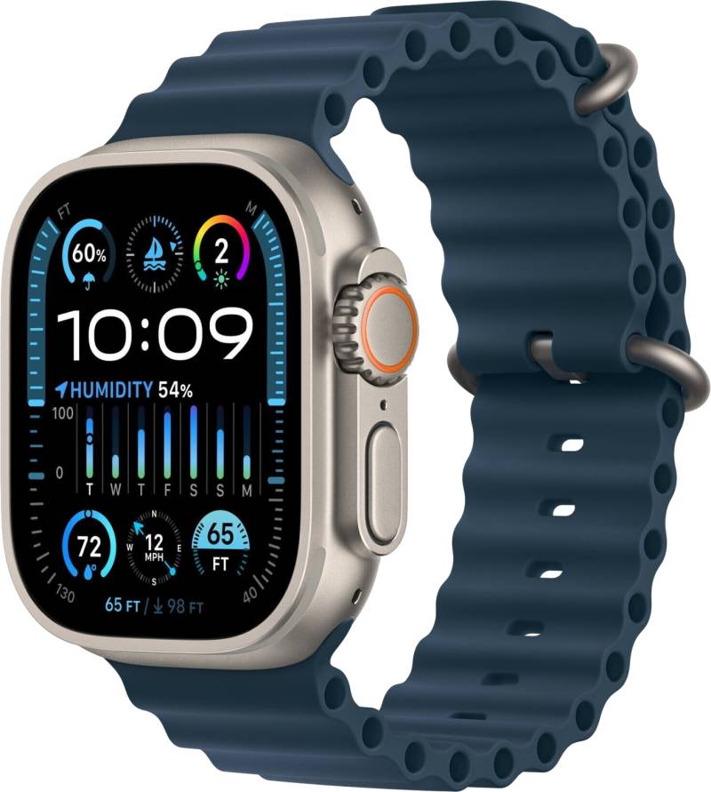 Watch Ultra 2 LTE Silber Titan 49 Ocean Armband Blau 3M577 von Apple