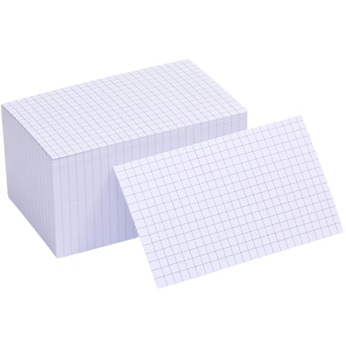 Karteikarten, 7,6 x 12,7 cm, doppelseitig, dick, liniert, schwere Karteikarten für Studium, Schule, Zuhause und Büro, Weiß, 200 Stück von Apprabbr
