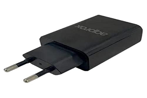 Approx Zubehör für Tablet-Ladegerät und Adapter, Modell: USB-Ladegerät für Reise/Wand, Dual 2,4 A, Schwarz von Approx