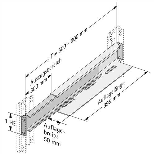 Apranet 26518957 19 Zoll Netzwerkschrank-Schienen von Apranet