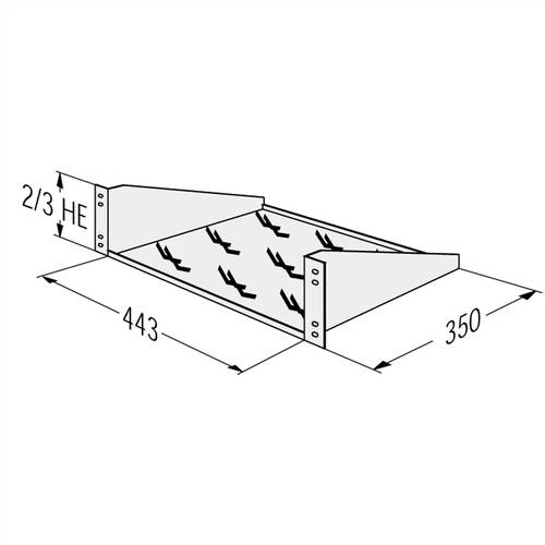 Apranet 26519202 19 Zoll Netzwerkschrank-Bodenblech 2 HE von Apranet