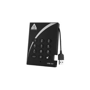 Apricorn Aegis Padlock A25-3PL256-500 - Festplatte - verschlüsselt - 500 GB - extern (tragbar) - 2.5 (6.4 cm) - USB 3.0 - 5400 U/min - Puffer: 8 MB - FIPS 197 von Apricorn