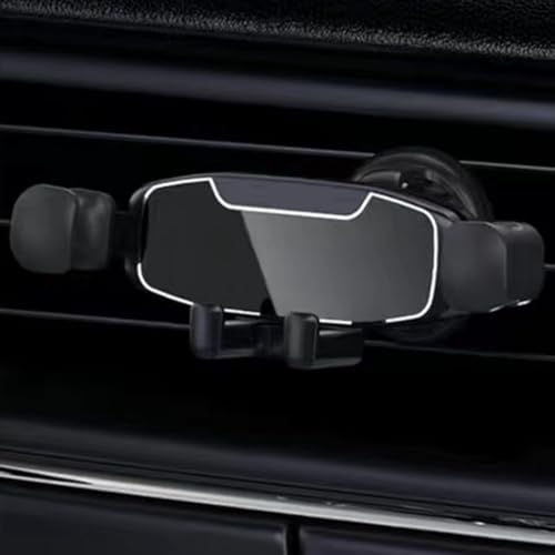 Aprilsunnyzone Effizienter KFZ-Handyhalter mit Schwerkraft-Design, Luftauslass-Navigationshalterung für alle Geräte (Schwarz) von Aprilsunnyzone