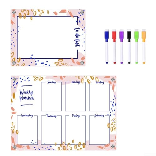 Aprilsunnyzone Magnetischer Acryl-Wochenplan-Notizblock, löschbarer magnetischer Kühlschrankmagnet, lässt sich sicher befestigen, transparent, trocken abwischbar, leicht schreiben Aprilsunnyzone Magnetischer Acryl-Wochenplan-Notizblock, löschbarer magnetischer Kühlschrankmagnet, lässt sich sicher befestigen, transparent, trocken abwischbar, leicht schreiben von Aprilsunnyzone