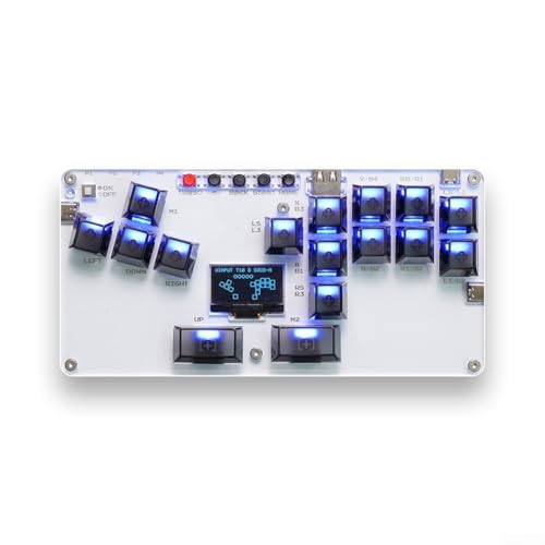 Aprilsunnyzone Nicht-Joystick-Controller-Tastatur für PC, Switch erreicht 1 ms Eingangsverzögerung mit erweiterten Funktionen für Gamer (Schwarz) von Aprilsunnyzone