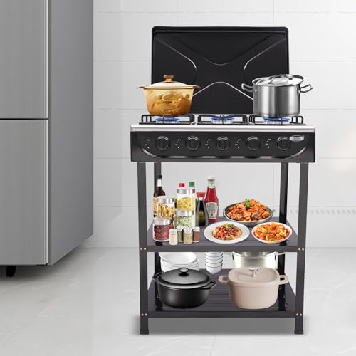 Apriltop Gasherd 5 Brenner, Jede Verbrennungsleistung 2,5Kw, Schwarz Gaskochfeld Camping, aus Eisen, Emaille, Aluminium, zum Anbraten, Kochen von Suppe Apriltop Gasherd 5 Brenner, Jede Verbrennungsleistung 2,5Kw, Schwarz Gaskochfeld Camping, aus Eisen, Emaille, Aluminium, zum Anbraten, Kochen von Suppe von Apriltop
