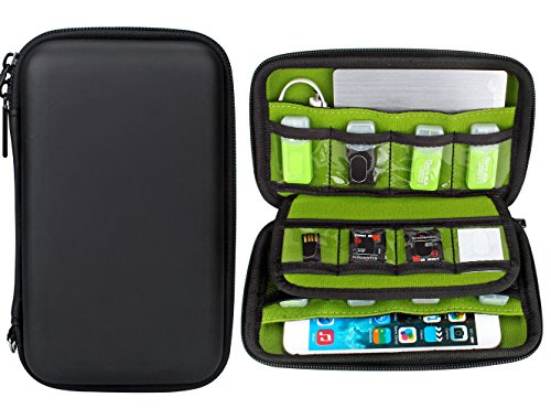 Aprince Digital Gadget Case wasserdichte Speicherkartenhülle, entworfen für Externe Festplatten, USB-Sticks, Powerbanks – ideal für Reisen von Aprince