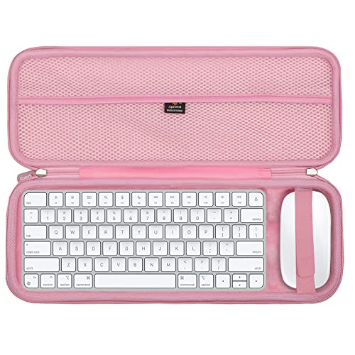 Aproca Hartschalen-Aufbewahrungshülle für Apple Wireless Magic Keyboard 2 – MLA22LL/A und Apple Magic Bluetooth Mouse 2, Rosa von Aproca