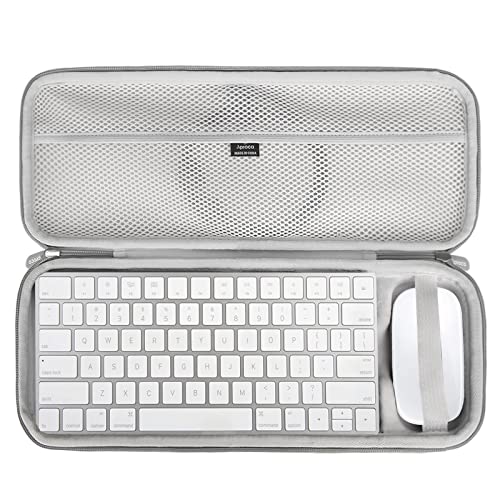 Aproca Hartschalen-Schutzhülle für Apple Wireless Magic Keyboard 2 – MLA22LL/A und Apple Magic Bluetooth Mouse 2, Grau von Aproca