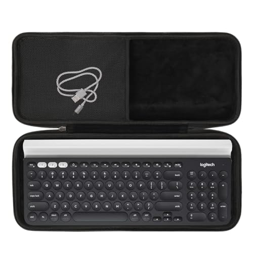 Aproca Hartschalen-Schutzhülle für Logitech K780 kabellose Tastatur und Zubehör für mehrere Geräte, Grau von Aproca