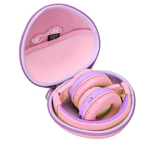 Aproca Hartschalen-Schutzhülle für iClever BTH12 Kinder Bluetooth-Kopfhörer, Pink von Aproca