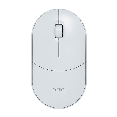 Aptiq kabellose Maus Weiss - Bluetooth + USB (Dual-Modus) - neutral - leise und präzise von Aptiq