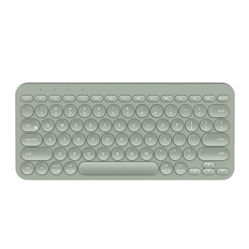 Aptiq kabellose kompakte Bluetooth-Tastatur grün- QWERTY - komfortabel ergonomisch - verbindet mehrere Geräte - wiederaufladbar von Aptiq