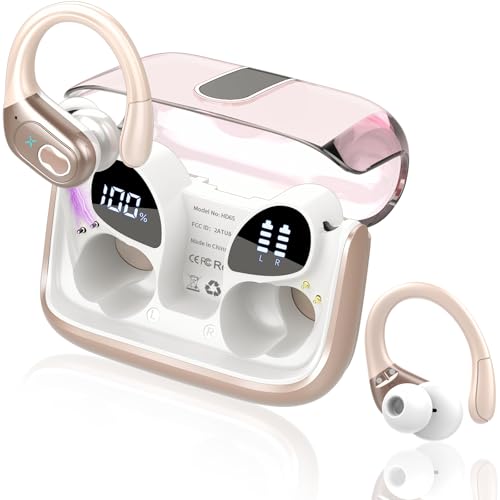 Aptkdoe Kopfhörer Kabellos Sport, 2025 Kopfhörer Bluetooth 5.4, 75Std HiFi Stereo mit Ohrhaken, IP7 wasserdichte Ohrhörer für Sport, Roségold Aptkdoe Kopfhörer Kabellos Sport, 2025 Kopfhörer Bluetooth 5.4, 75Std HiFi Stereo mit Ohrhaken, IP7 wasserdichte Ohrhörer für Sport, Roségold von Aptkdoe