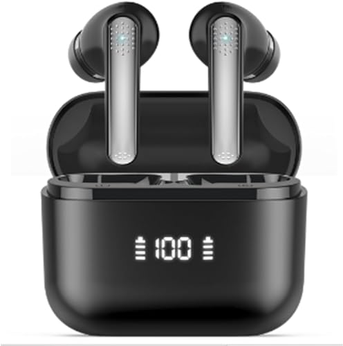 Bluetooth Kopfhörer, Kopfhörer Kabellos Bluetooth 5.3 mit HD Mikrofon, IP7 Wasserdicht Ohrhörer für Samsung/IOS/Android, ENC Call Noise Cancelling Wireless Kopfhörer von Aptkdoe