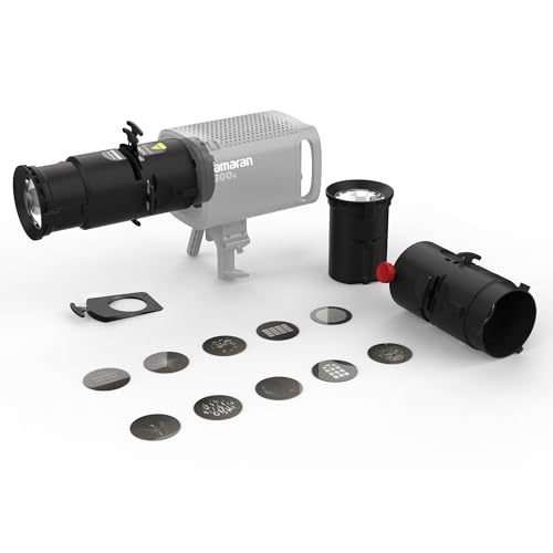 Amaran Spotlight SE 19° Objektiv-Set - Präzisions-Projektionsobjektivmodifikator für Amaran 300c, 150c, 200x S, LS 300x, Kompatibel mit Bowens Mount Punktlicht bis zu 300 W von Aputure