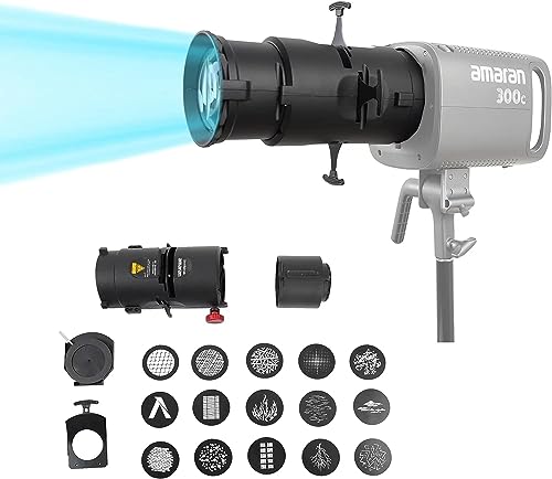 Amaran Spotlight SE Objektiv-Kit (19°) Projektionslinsenmodifikator für Aputure 300X Amaran 150C 300C Amaran 200X S 60X S Passend für Bowens Mount Punktstrahler (bis zu 300 W) (19°) von Aputure