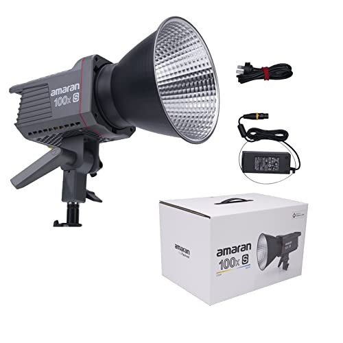 Aputure Amaran 100x S 100W Bowens Mount LED-Videoleuchte Bi-Color 2700K-6500K CRI 95+ TLCI 97+ mit Bluetooth-App-Steuerung für Porträtfotografie, Videoproduktion von Aputure