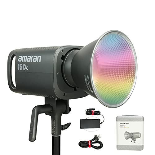 Aputure Amaran 150c RGBWW COB LED Video Dauerlicht 150W CCT 2500K- 7500K Bowens Halterung Punktquelle LED 15610 Lux @1m Unterstützung der APP-Steuerung von Aputure