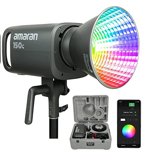Aputure Amaran 150c RGBWW Vollfarb Videoleuchte und 360°-HSI-Vollfarbsteuerung CRI: 95+, TLCI: 95+ 2500K bis 7500K CCT mit G/M-Anpassung von Aputure