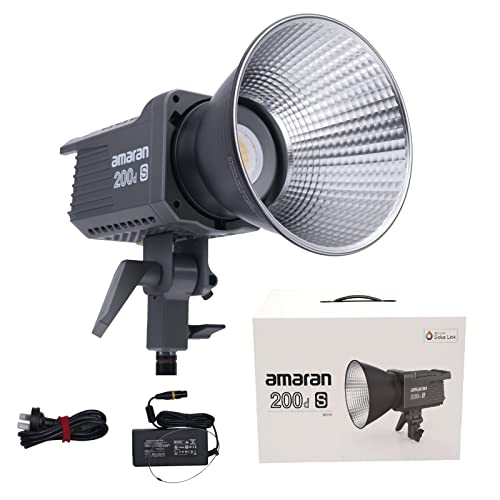 Aputure Amaran 200d S LED -Videolicht 200W Bowens Mount Daylight CCT 5600K CRI 96+ TLCI 99+ Unterstützung Stufenloser Dimmen von 0 bis 100% DC/Wechselstrom Netzteil App Control von Aputure