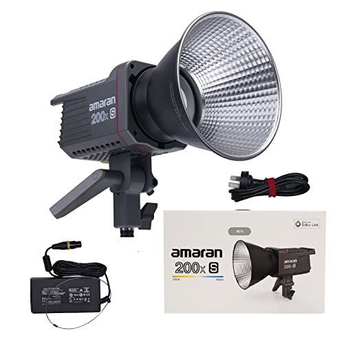 Aputure Amaran 200x S Bi-Color 2700-6500K LED-Videolicht, CRI 95+ TLCI 98+, 200W DC/AC-Stromversorgung, App Control Continuous Studio LED-Licht für Porträt, Studio, Interview und Dreharbeiten Schwarz von Aputure