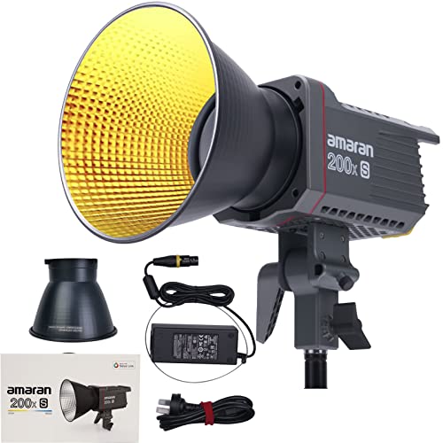 Aputure Amaran 200x S Bi-Color LED Videoleuchte, Fotografie Beleuchtung für Kamera Video Fotoleuchte 2700K-6500K 45 400Lux @1m (5600K) CRI≥95 TLCI≥98 200W Studioleuchte von Aputure