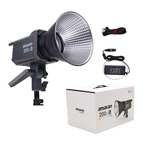 Aputure Amaran 200x S LED Videoleuchte 200W Bi-Color 2700K-6500K Bowens Mount Dauerlicht Bluetooth App Control Silent Fan (Amaran 200XS) von Aputure