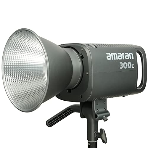 Aputure Amaran 300c RGBWW LED-Videoleuchte,300W, 2500K-7500K, CRI 95+, TLCI 95+, DC/AC-Netzteil, eingebaute 9 Beleuchtungseffekte mit Bowens-Halterungen für Studiofotografie von Aputure